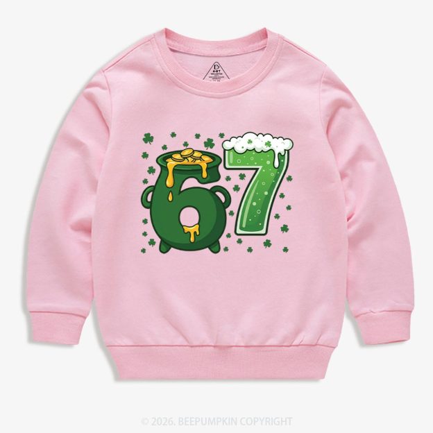 Six Seven St Patrick's Day Kid's Sweatshirt