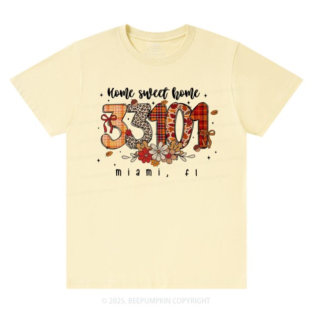 Personalized Fall Zip Code Doodle T-Shirts Beepumpkin