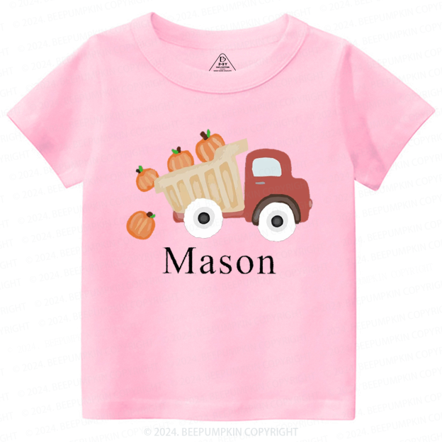 Personalized Pumpkin Truck Toddler&Kids Tees 