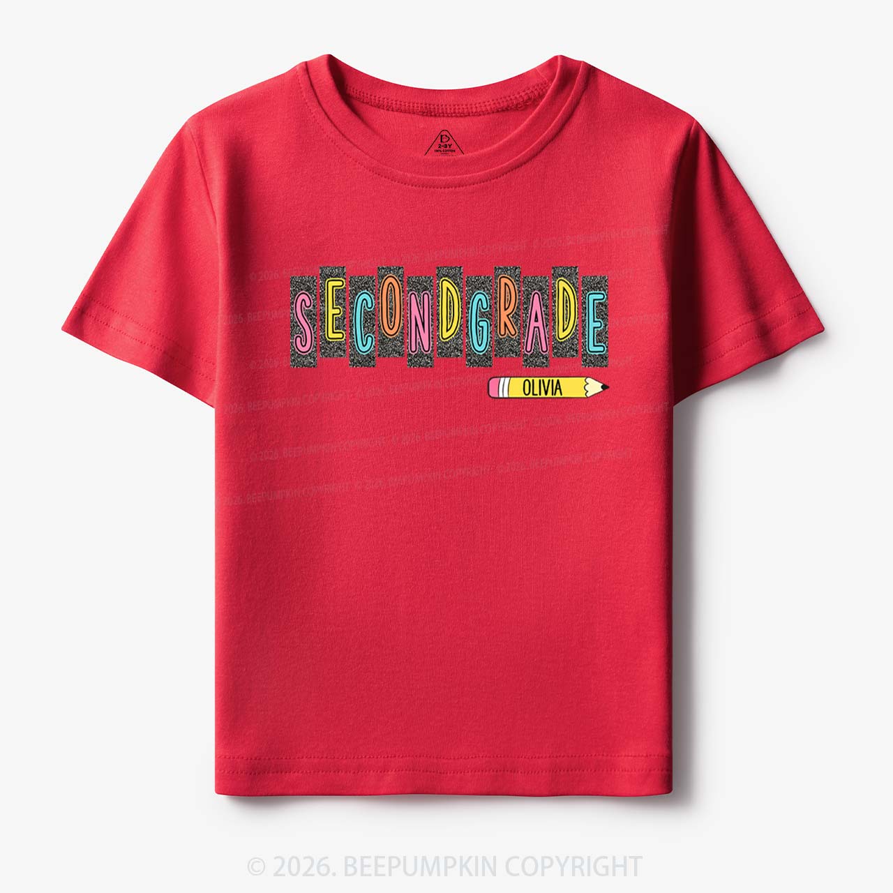 Personalized Name Preppy Daisy Floral Back to School Toddler&Kid's Tees
