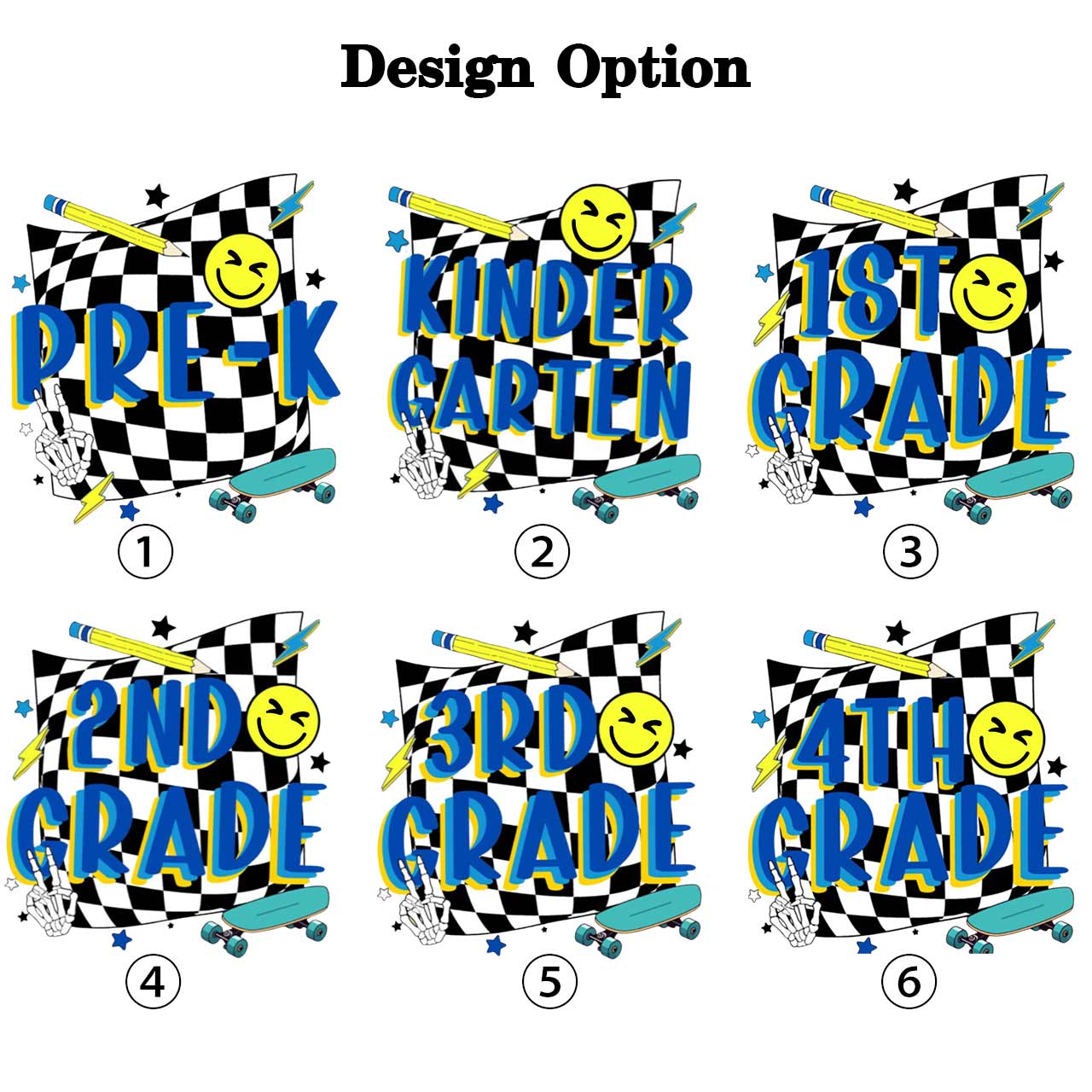 Personalized Cool Skateboard Lightning Back to School Toddler&Kid's Tees