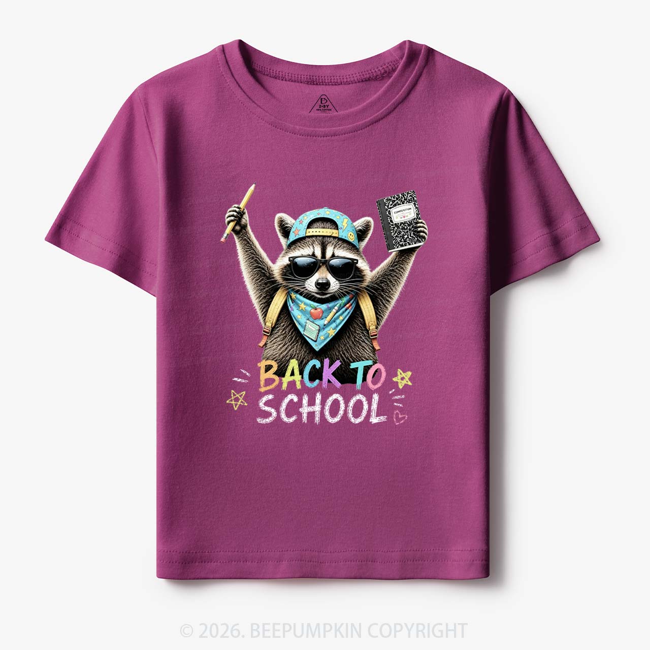 Back to School Raccoon Toddler&Kid's Tees
