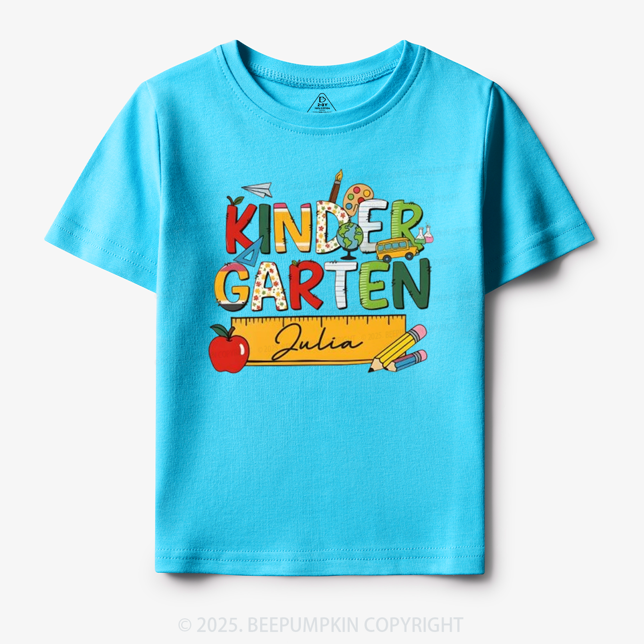 Personalized Kindergarten Name Toddler&Kid's Tees Beepumpkin