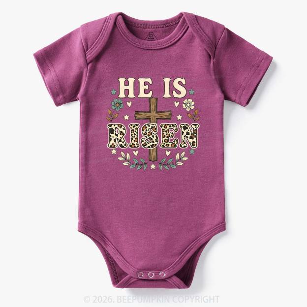 Wild Faith Leopard Cross Baby Bodysuit