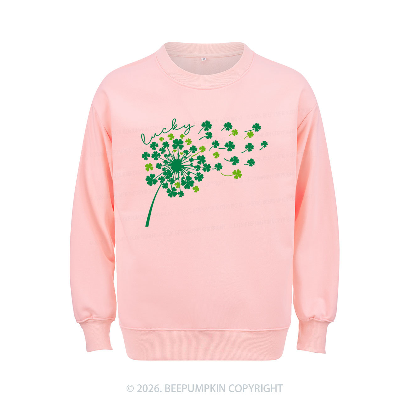 Dandelion Shamrock St. Patrick's Day Aldult Sweatshirt