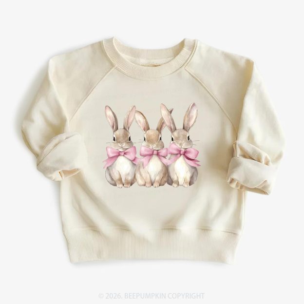 Triple Bunny Hug Easter Kid's Sweatshirt