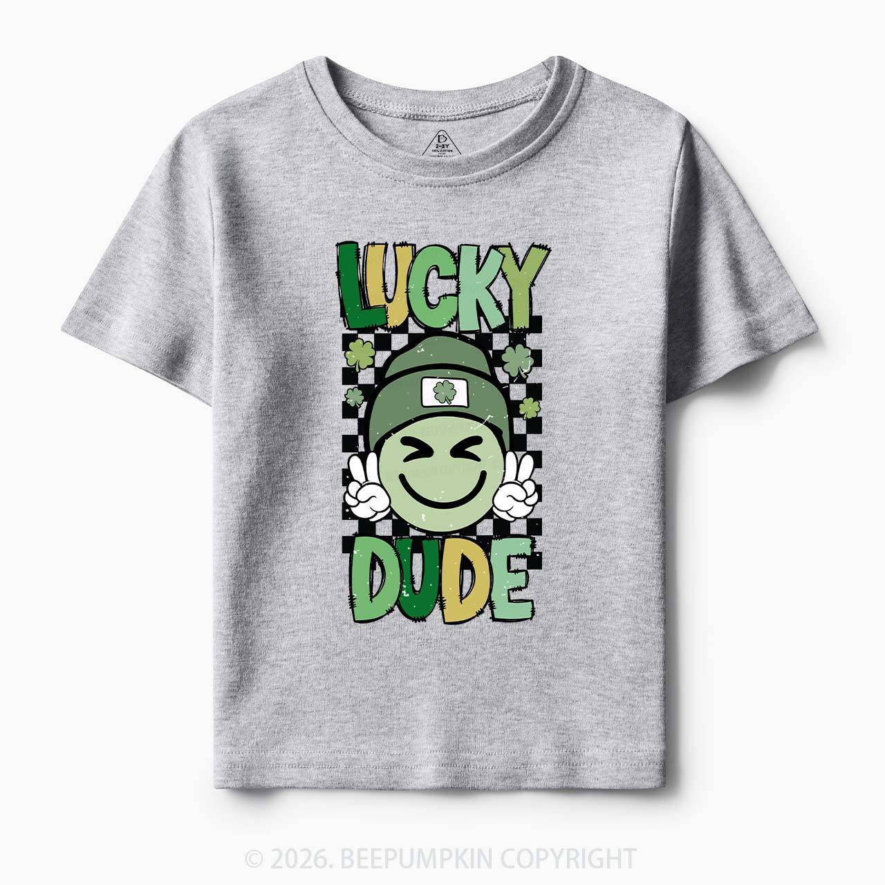 Retro Lucky Dude St.Patricks Day-Toddler&Kids Tees
