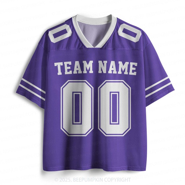 Personalized Team Name & Number Purple Adult Sport Jersey Beepumpkin