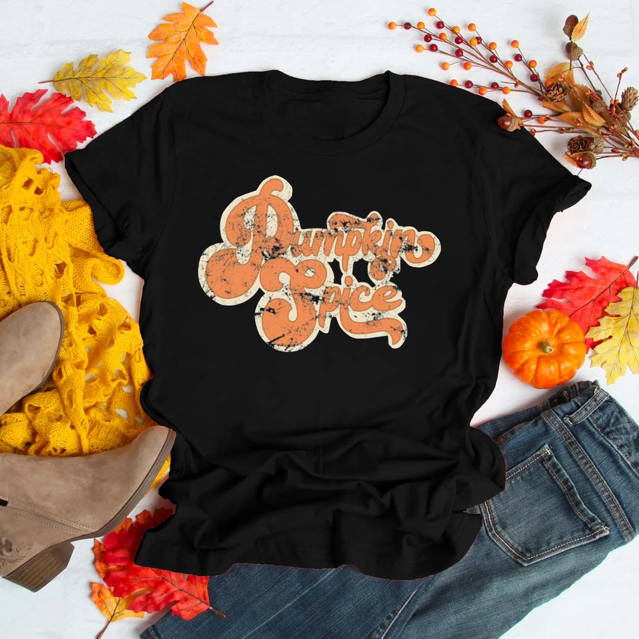 Retro Halloween Shirt Pumpkin Spice