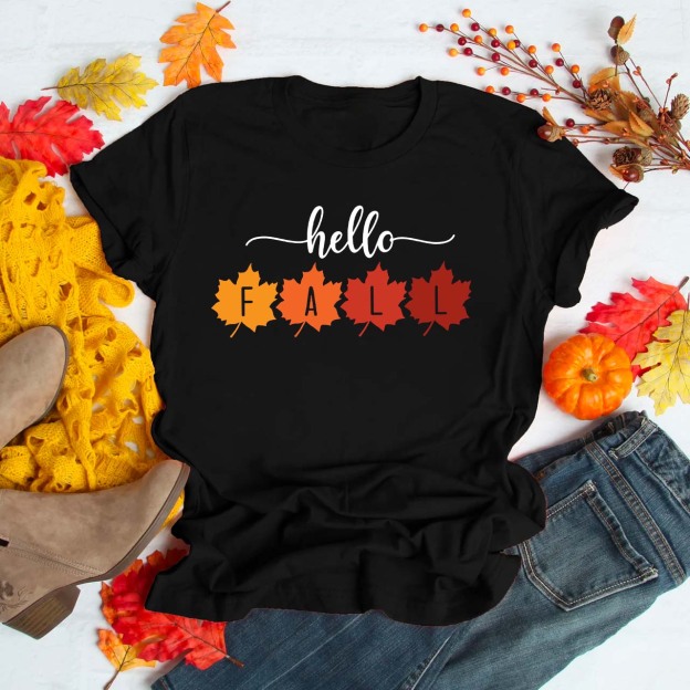 Hello Fall Autumn T-shirt