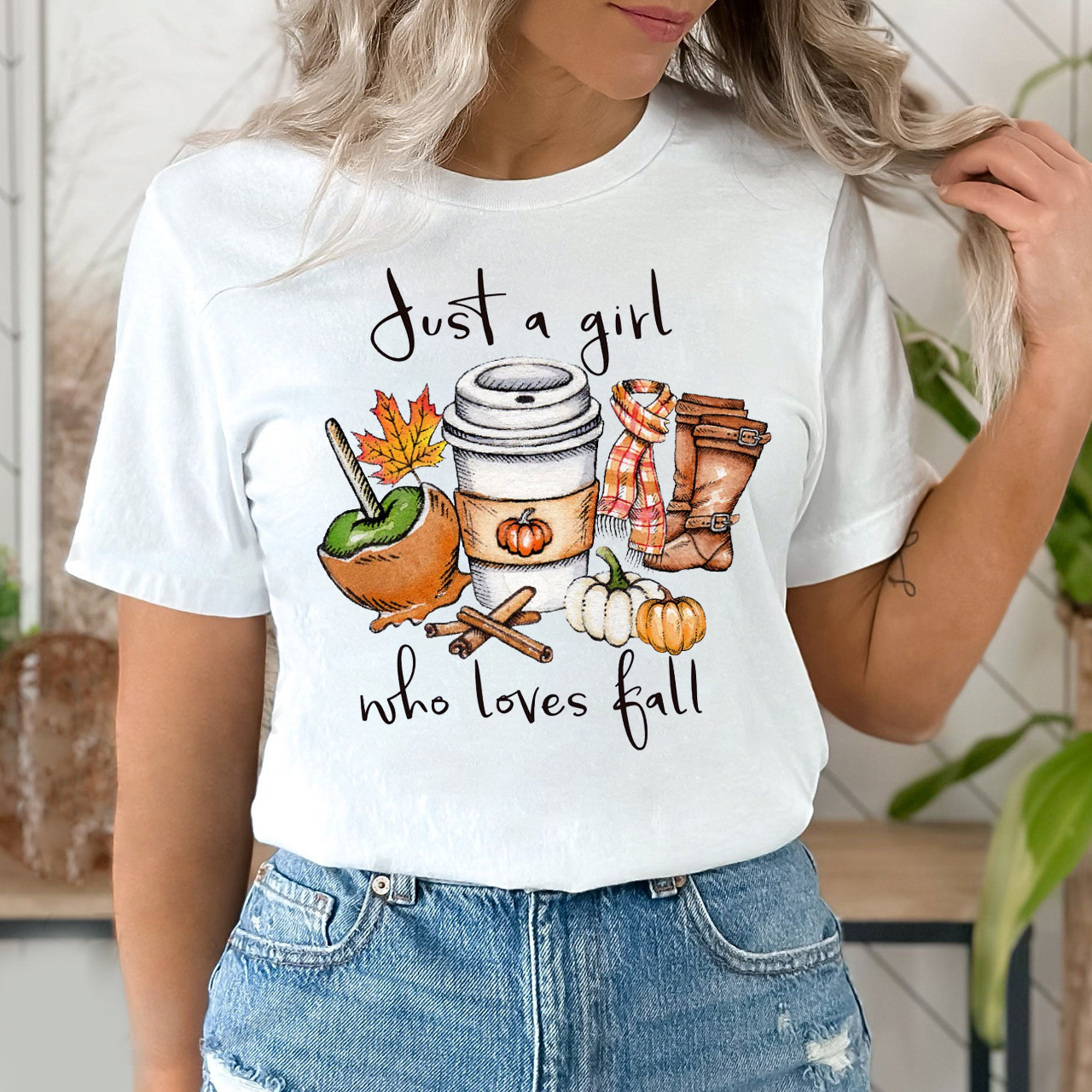Just A Girl Who Loves Fall Shirt For Her