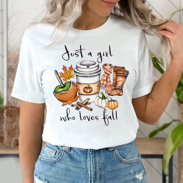 Just A Girl Who Loves Fall Shirt For Her