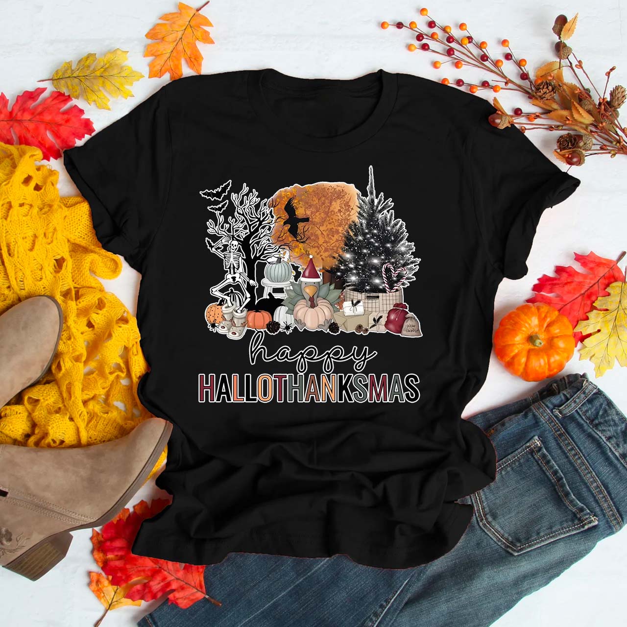 Happy Hallothanksmas Fall Shirt