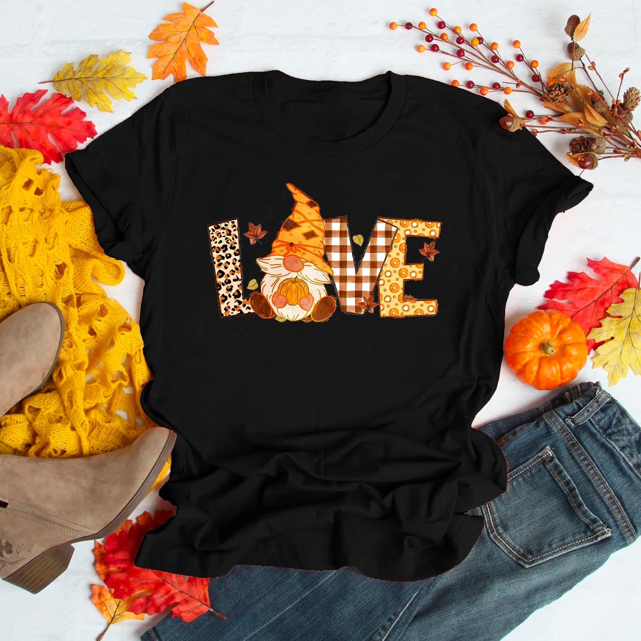 LOVE Fall Gnome Tees