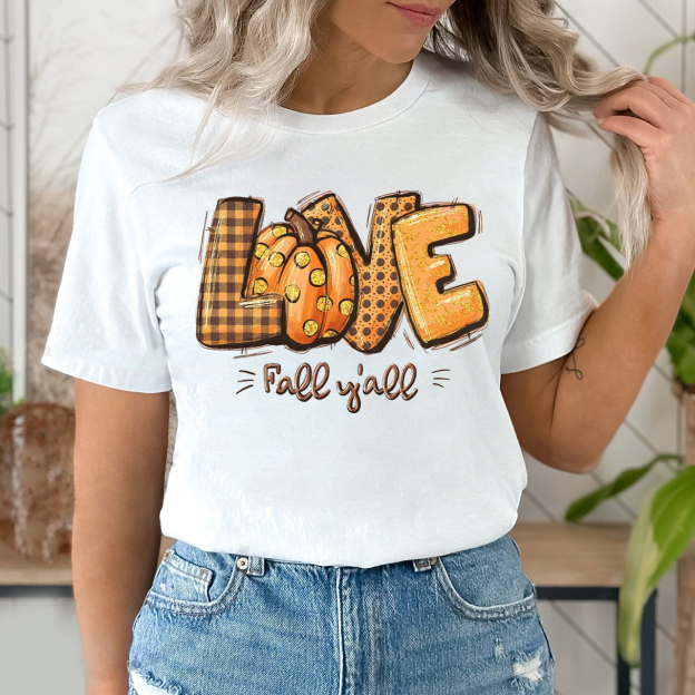 Love Fall Y'All Pattern Shirt For Her