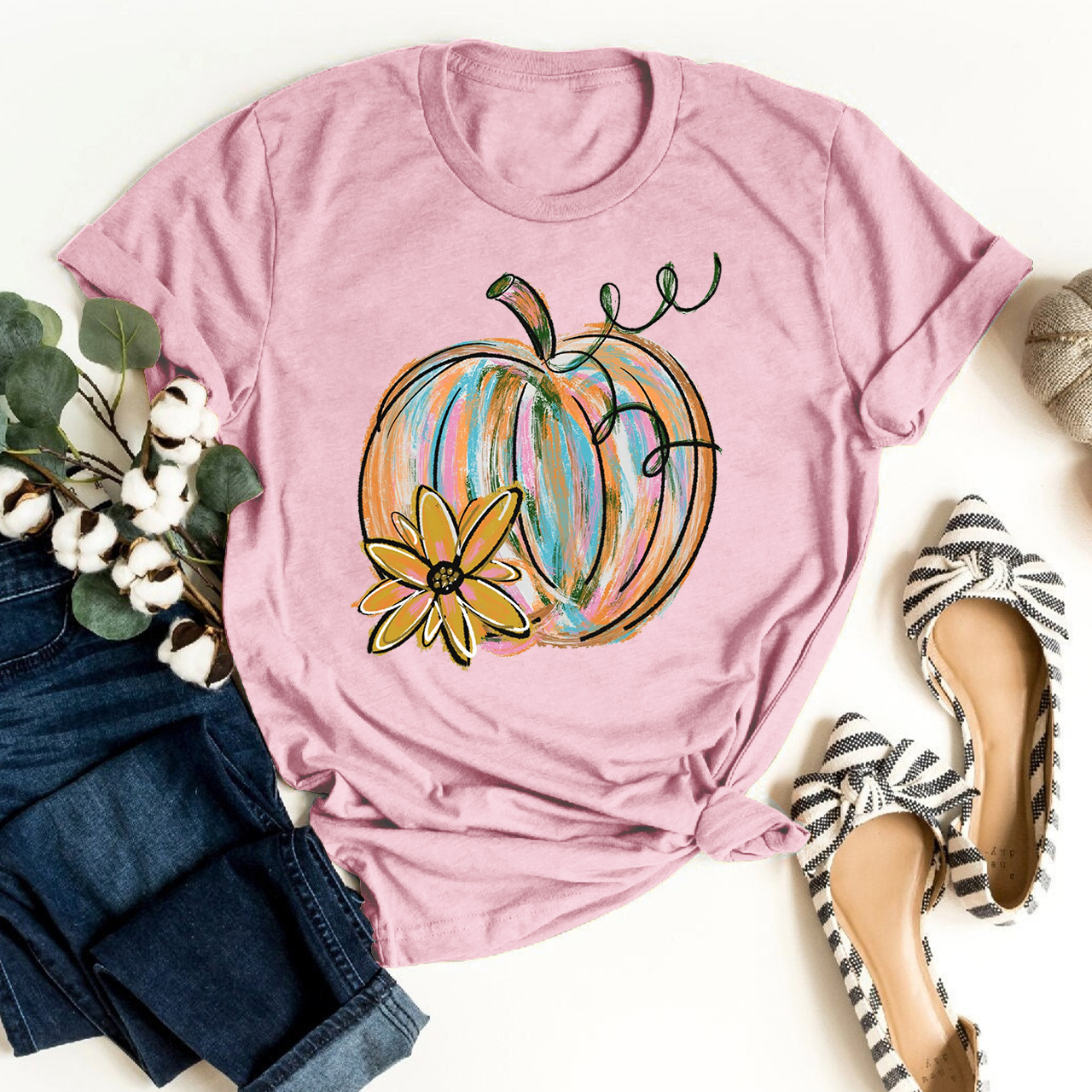 Beautiful watercolor pumpkin Shirt For Her