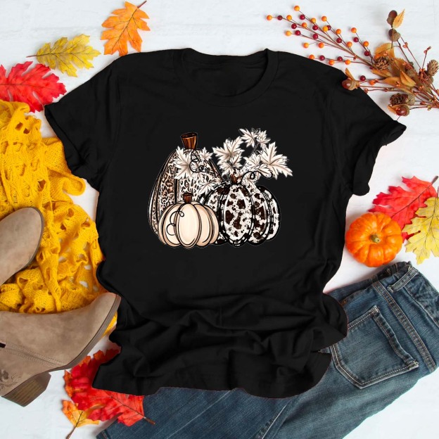 Print Pumpkin Shirt For Her