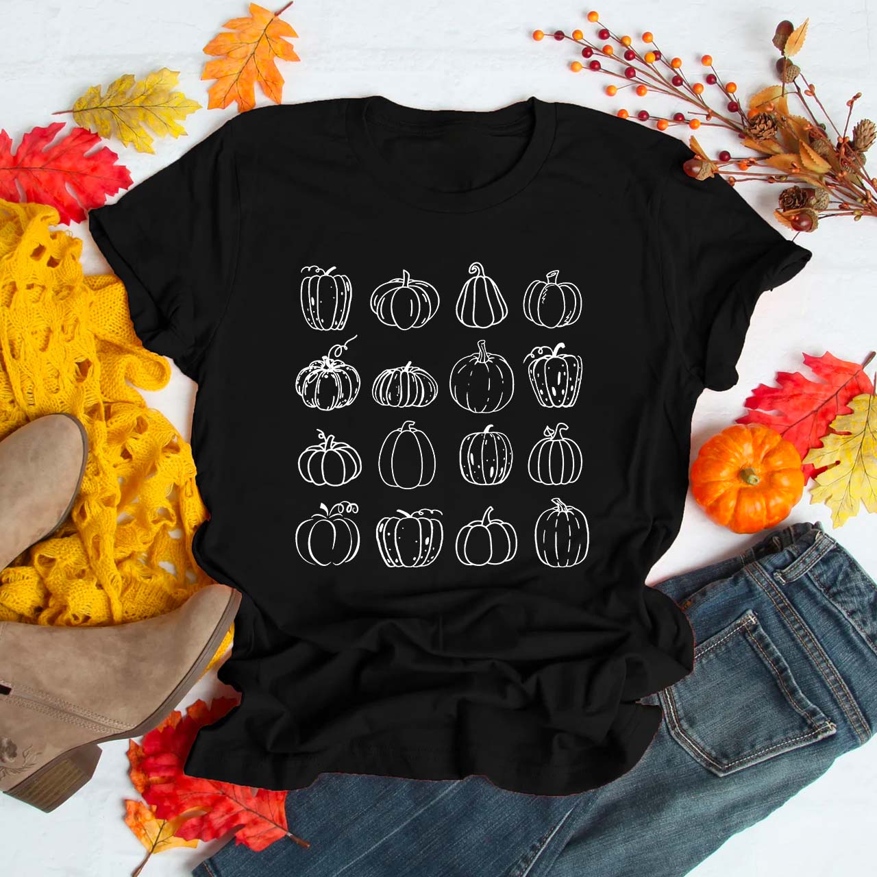 Pumpkin Doodles Shirt For Her
