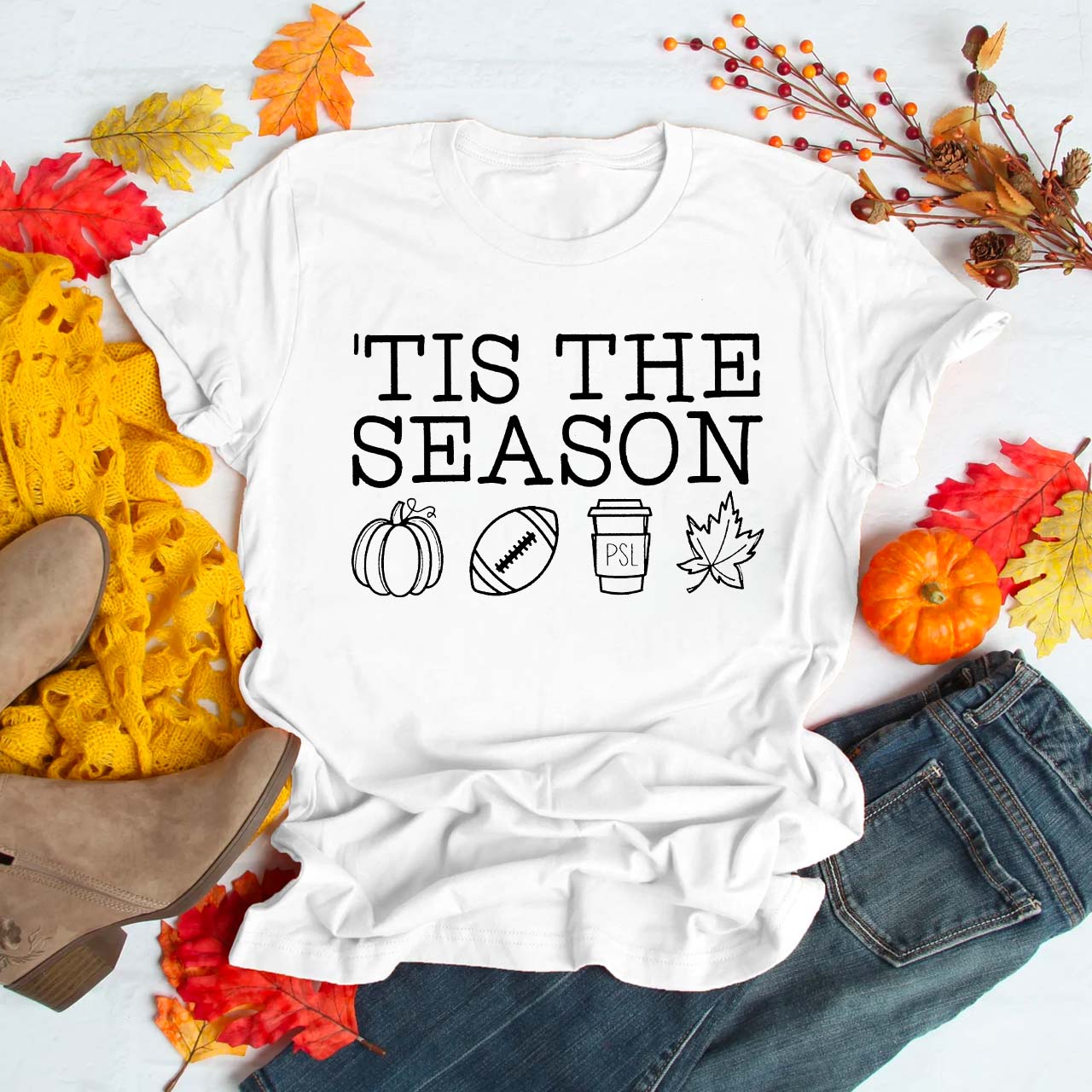 Tis The Season Pumpkin Football Shirt 