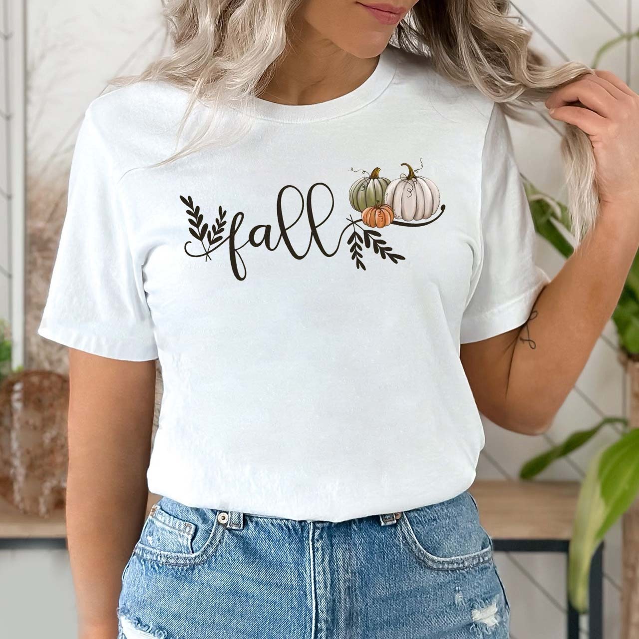 Simple Fall Pumpkins Shirt For Her