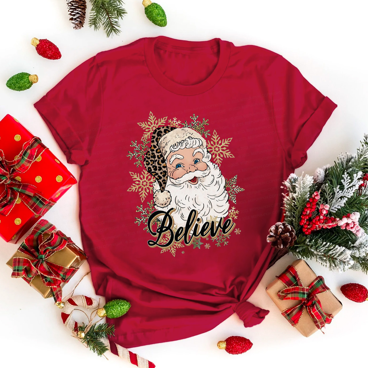 Believe Christmas Party Shirt For Her