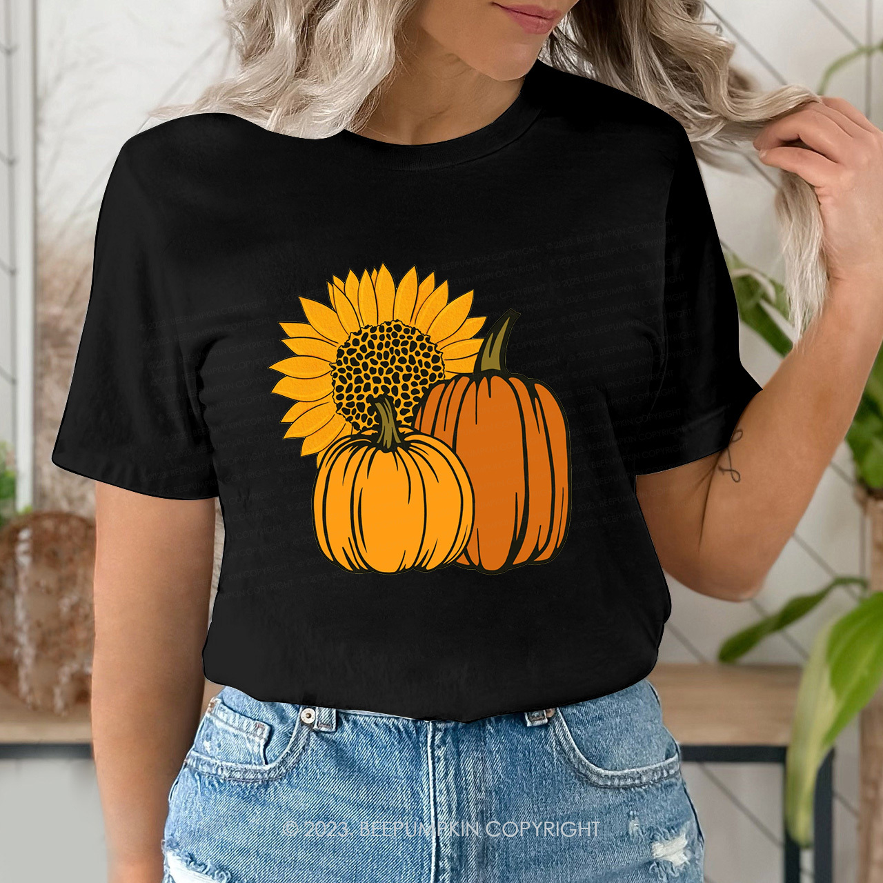 Sunflower Pumpkin Autumn Gifts Shirts