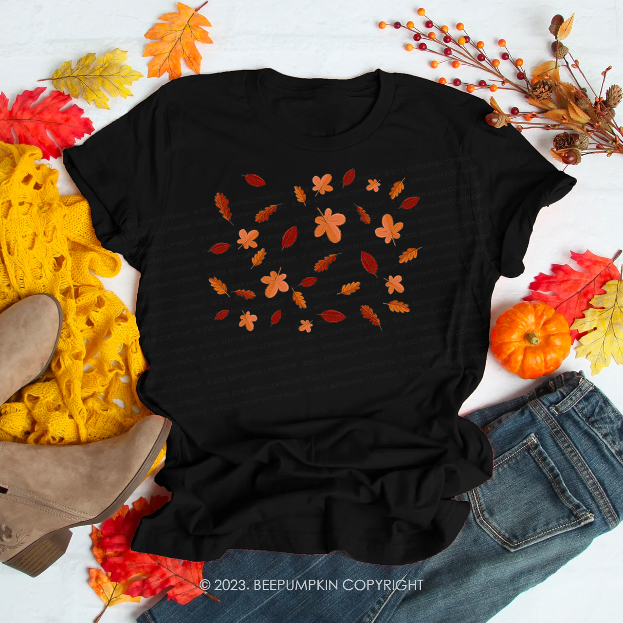 Unique Pretty Colorful Leaves Fall Shirts