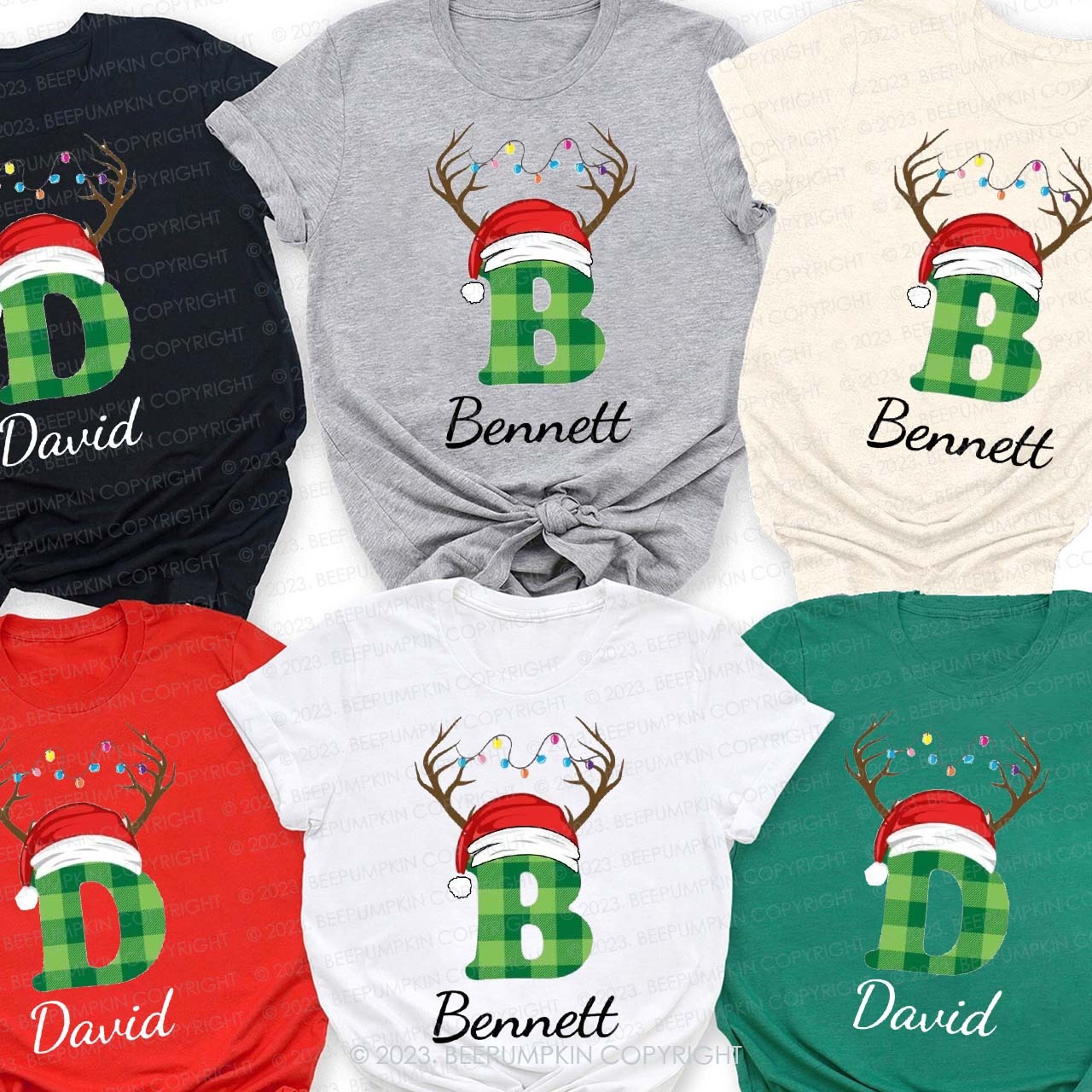 Personalized Monogrammed Family Matching Shirts Beepumpkin