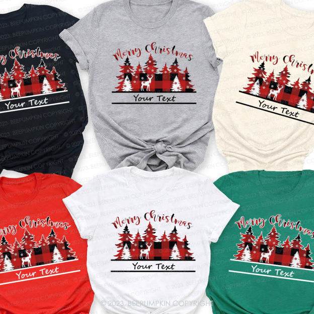 Merry Christmas Plaid Family Matching Shirts Beepumpkin