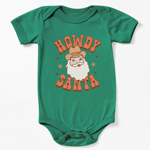Baby Christmas Bodysuit - Howdy Santa