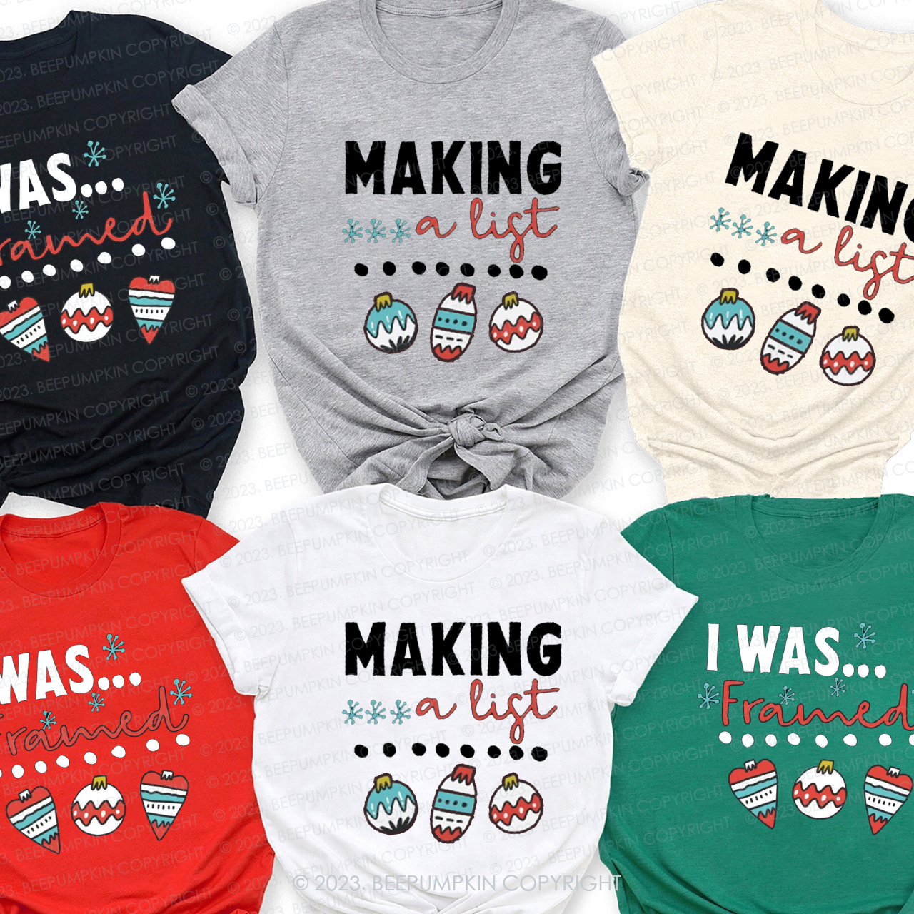 Christmas Snow Family Group Shirts Beepumpkin