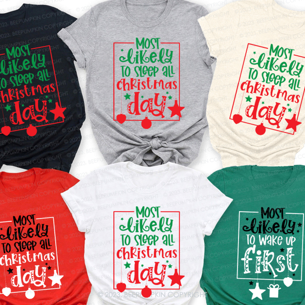 Funny MOST LIKELY TO Christmas Party Shirts Beepumpkin