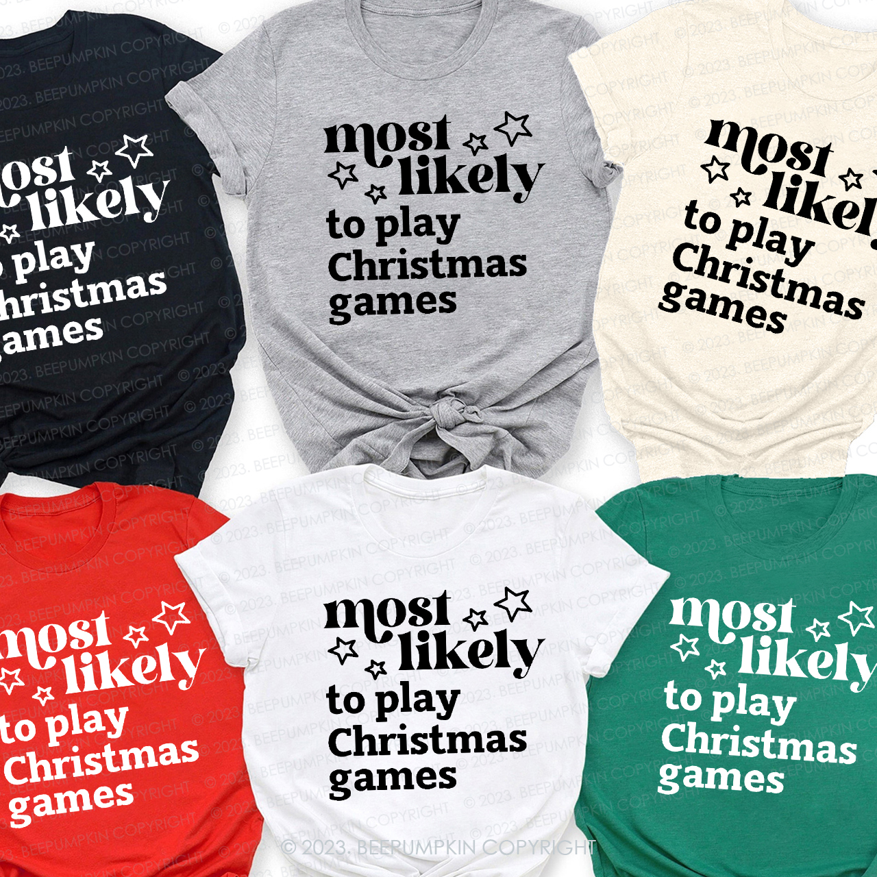 Family Matching Christmas Shirts - Most Likely To Shirts Beepumpkin