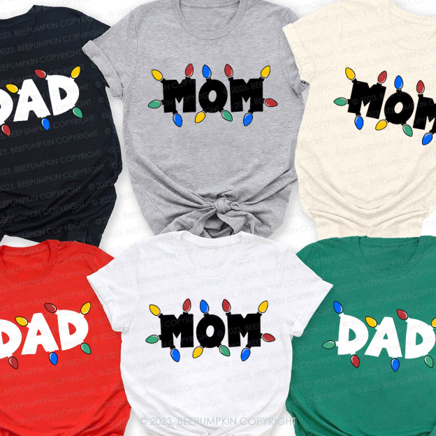Personalized Christmas Lights Matching Shirts Beepumpkin