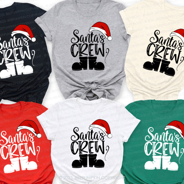 Santa's Crew Christmas Crew Family Matching Shirts Beepumpkin