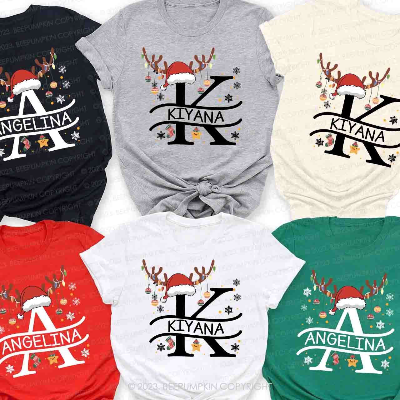 Personalized Christmas Elk Family Matching Shirts Beepumpkin