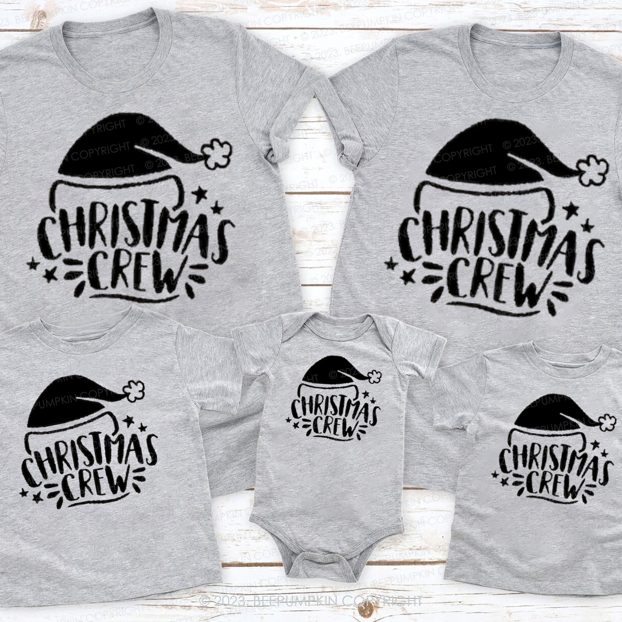 Romantic Christmas Crew Family Matching Shirts Beepumpkin