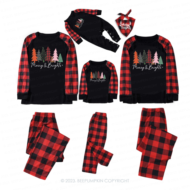 Christmas Merry and Bright Family Matching Pajamas Beepumpkin