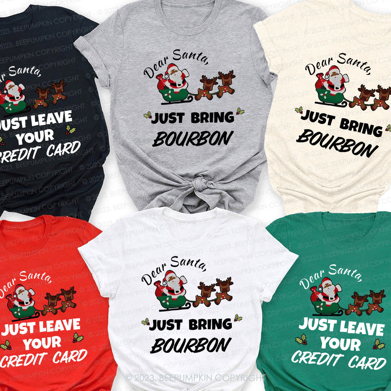 Black Santa Funny Dear Santa Christmas Family Shirts Beepumpkin