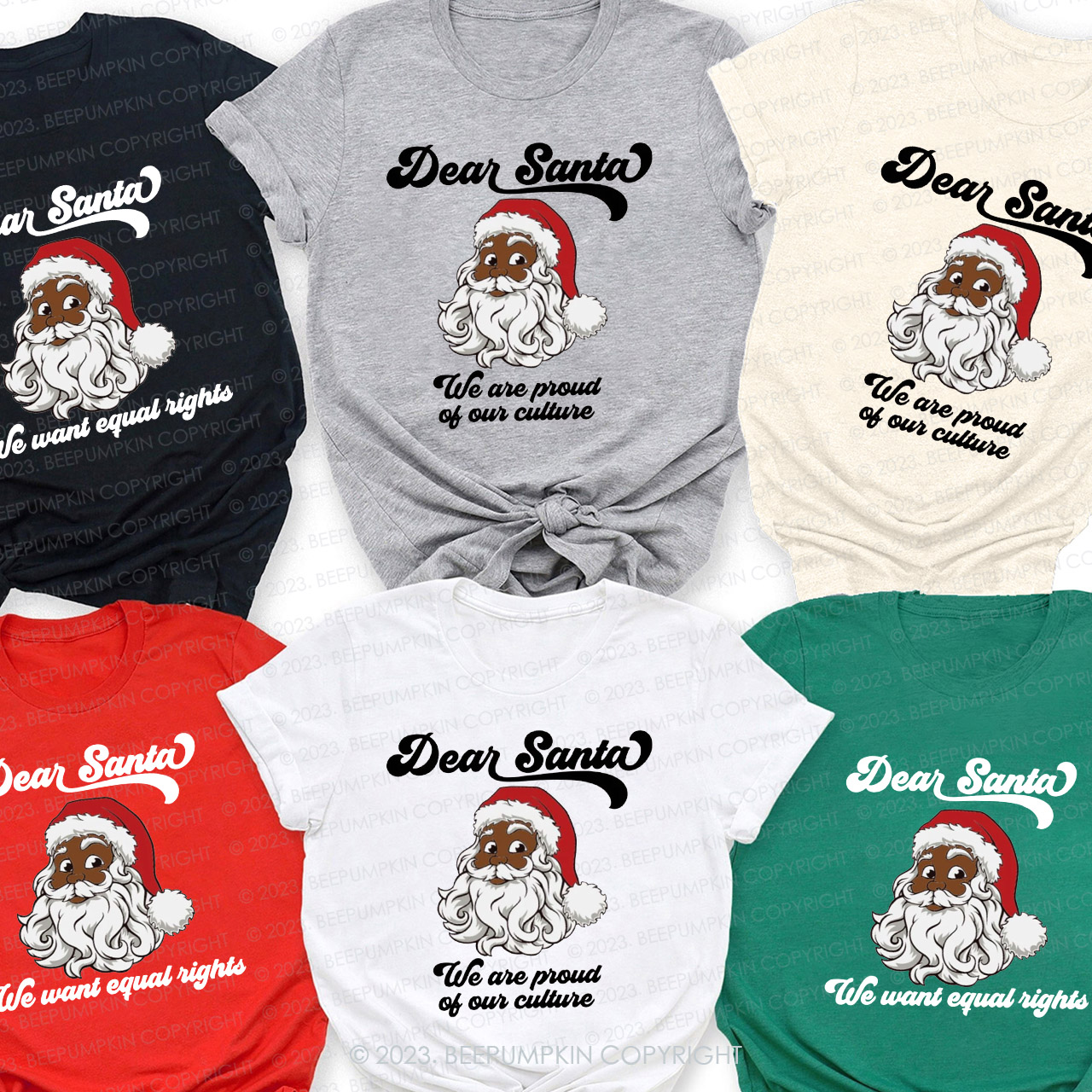 Personalized Dear Santa Black Family Christmas Shirts Beepumpkin