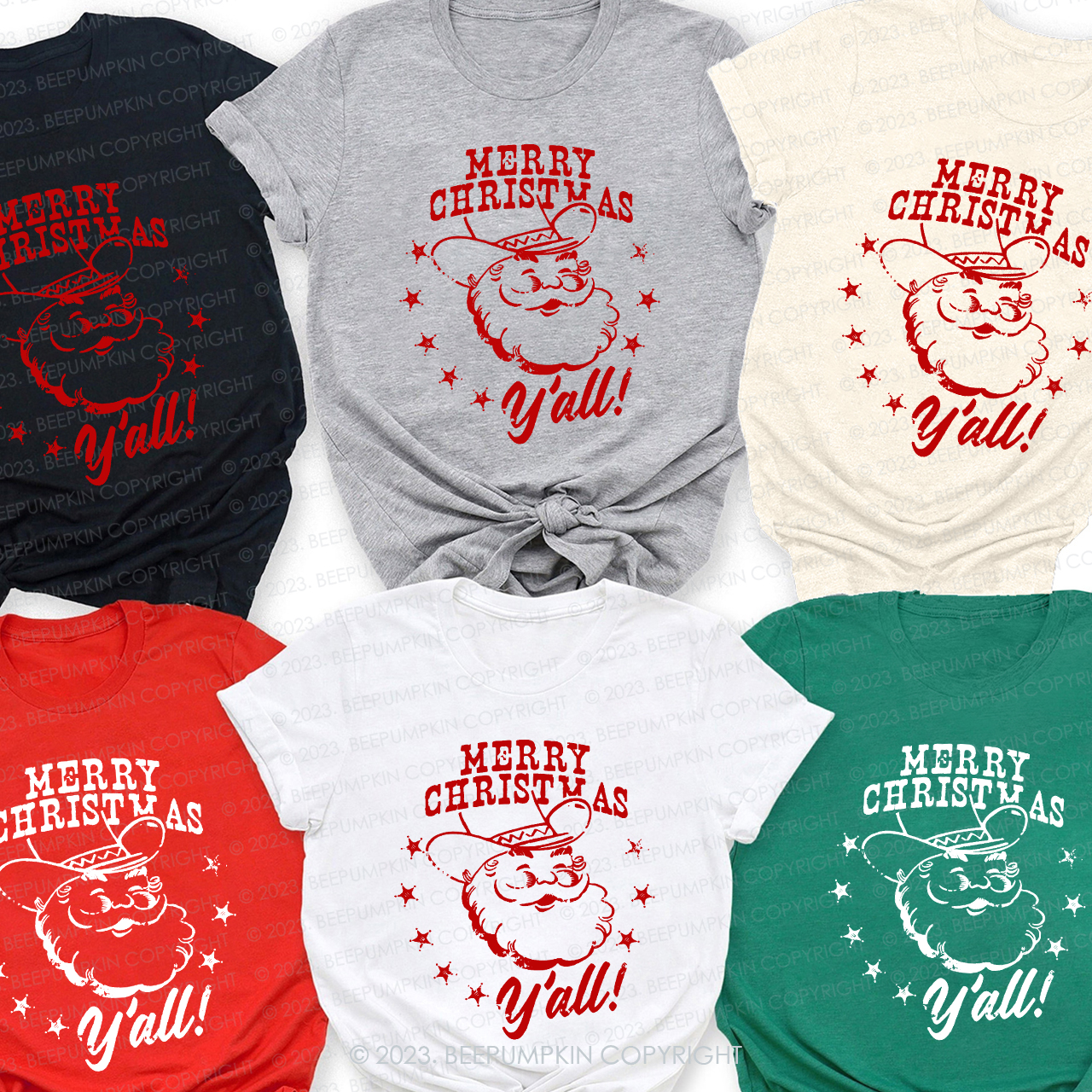 Howdy Y'all  Family Christmas Shirts Beepumpkin