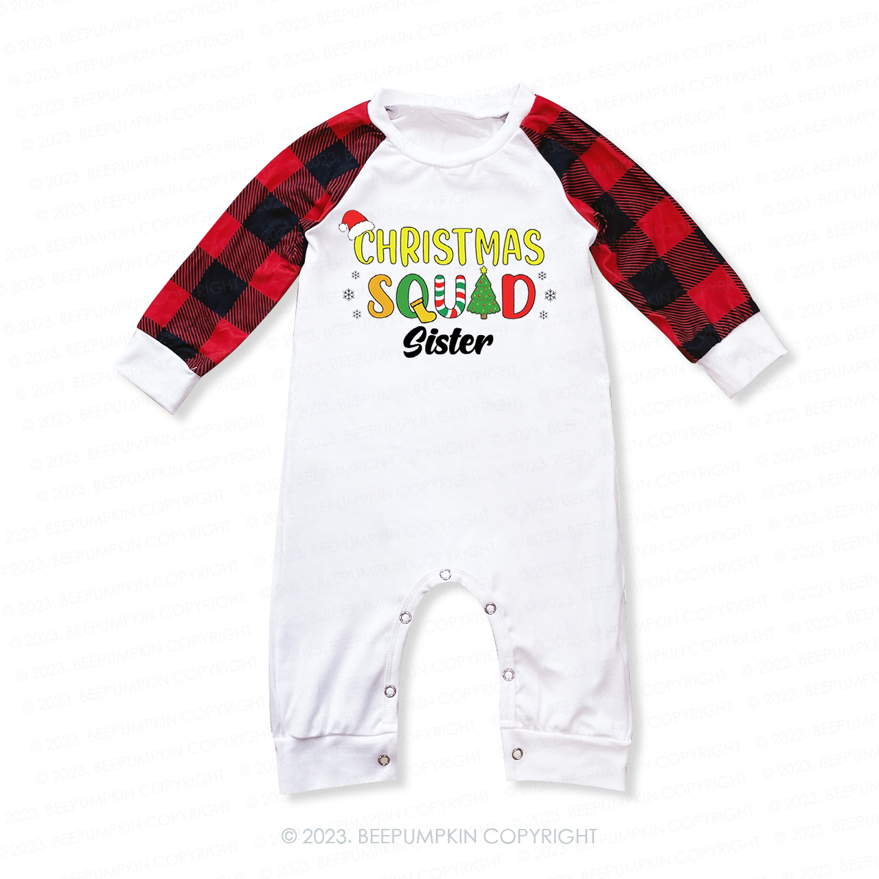 Personalized Cute Christmas Squad Holiday Matching Pajamas Beepumpkin
