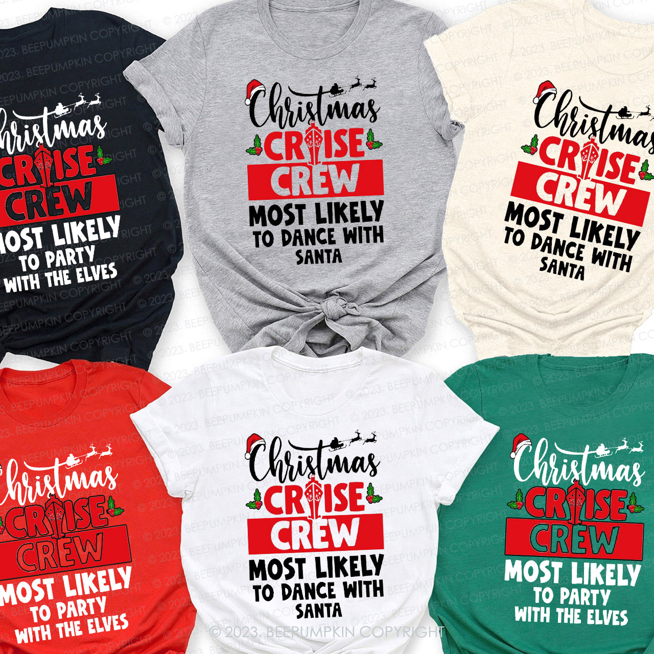 Christmas Cruise Crew Family Shirts Beepumpkin