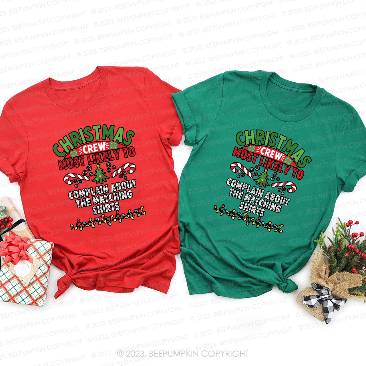 Christmas Crew Most Likely To Family Shirts Beepumpkin