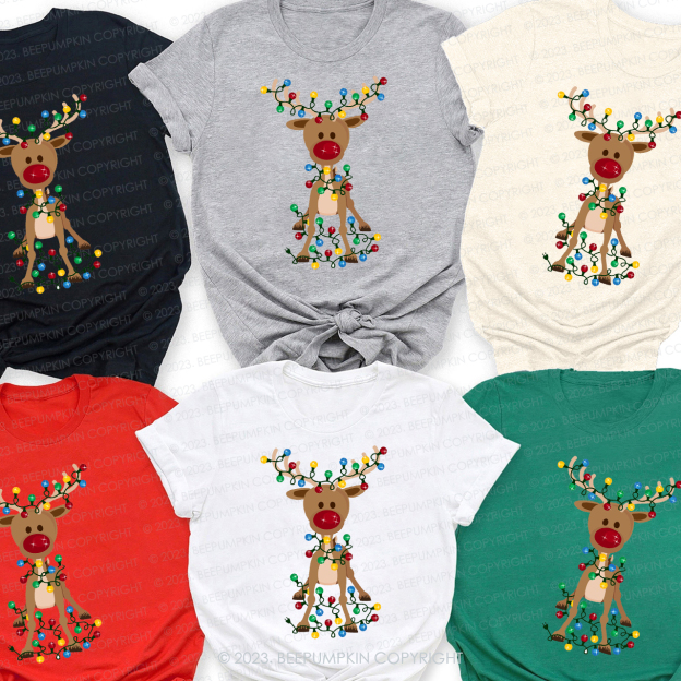 Chrismas Adorable Reindeer Classic Family Shirts Beepumpkin