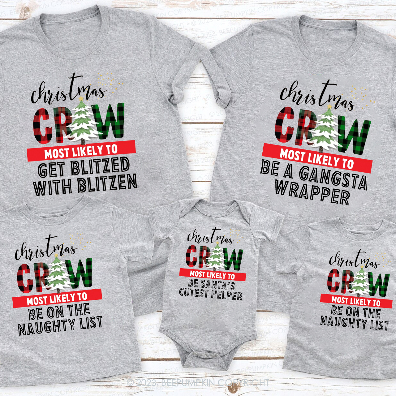 Personalized Funny Most Likely To Christmas T-Shirt For Family Beepumpkin