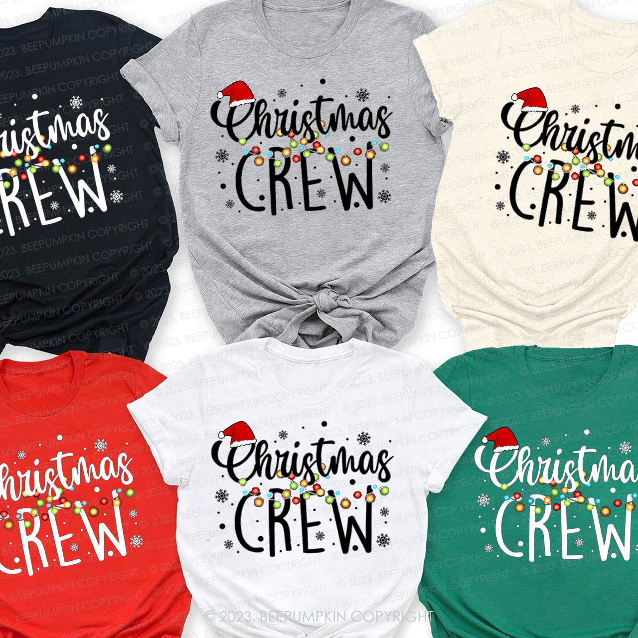 Romantic Christmas Crew With Snow Shirt For Family Beepumpkin