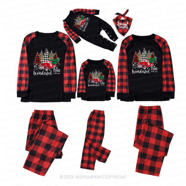 Christmas Vintage Red Truck Matching Pajamas For Family Beepumpkin