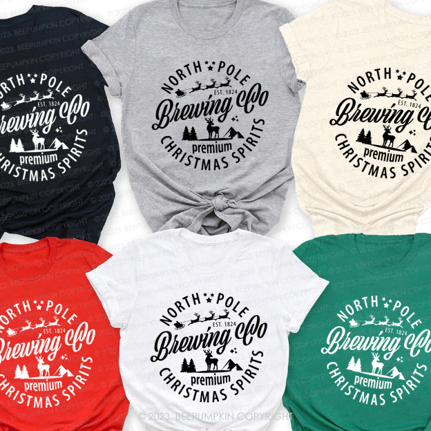 North Pole Brewing Co Christmas Family Matching Shirt