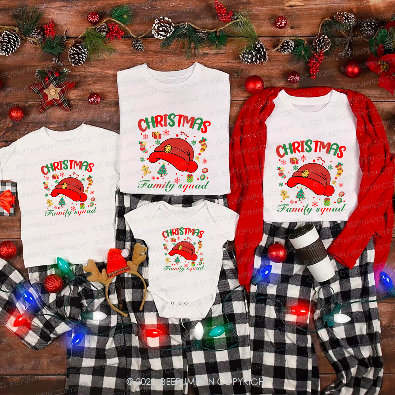 Lost Santa Hat on Christmas Eve Matching Tees For Family Beepumpkin